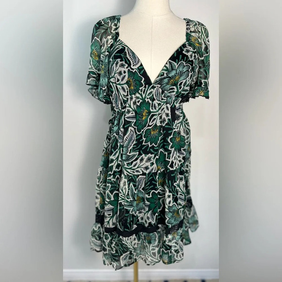 NWT BAND OF THE FREE Emerald Maisie Floral Mini Dress Size Small - Picture 4 of 16